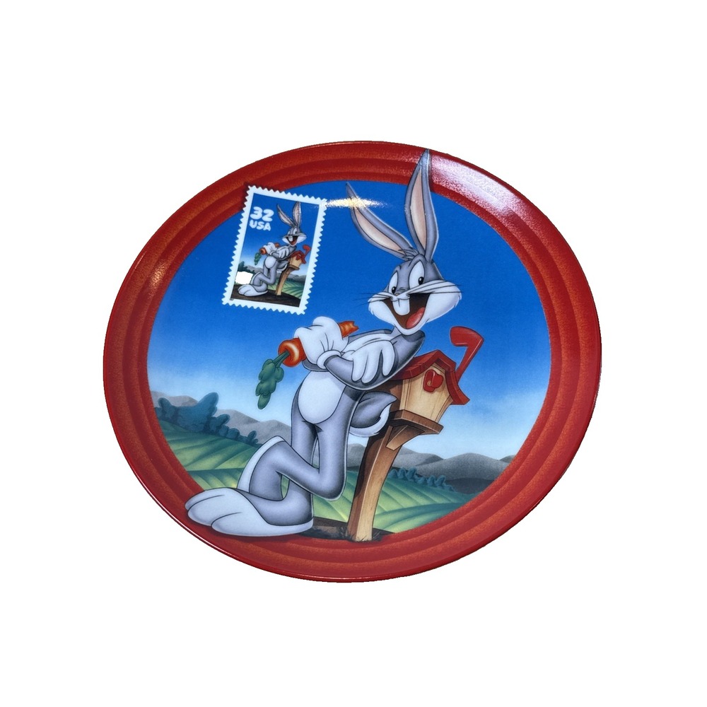 Vintage 1997 BUGS BUNNY-WB-USPS 32 Cent stamp Collectors Plate Bradford Exchange